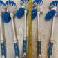 6 Quantity of Under The Rim Toilet Bowl Brush Blue & White (6 Quantity)