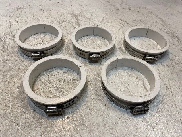 5 Qty of Tridon White Coupling Heavy Duty Clamps 4-1/4" OD 3-3/8" ID (5 Qty)