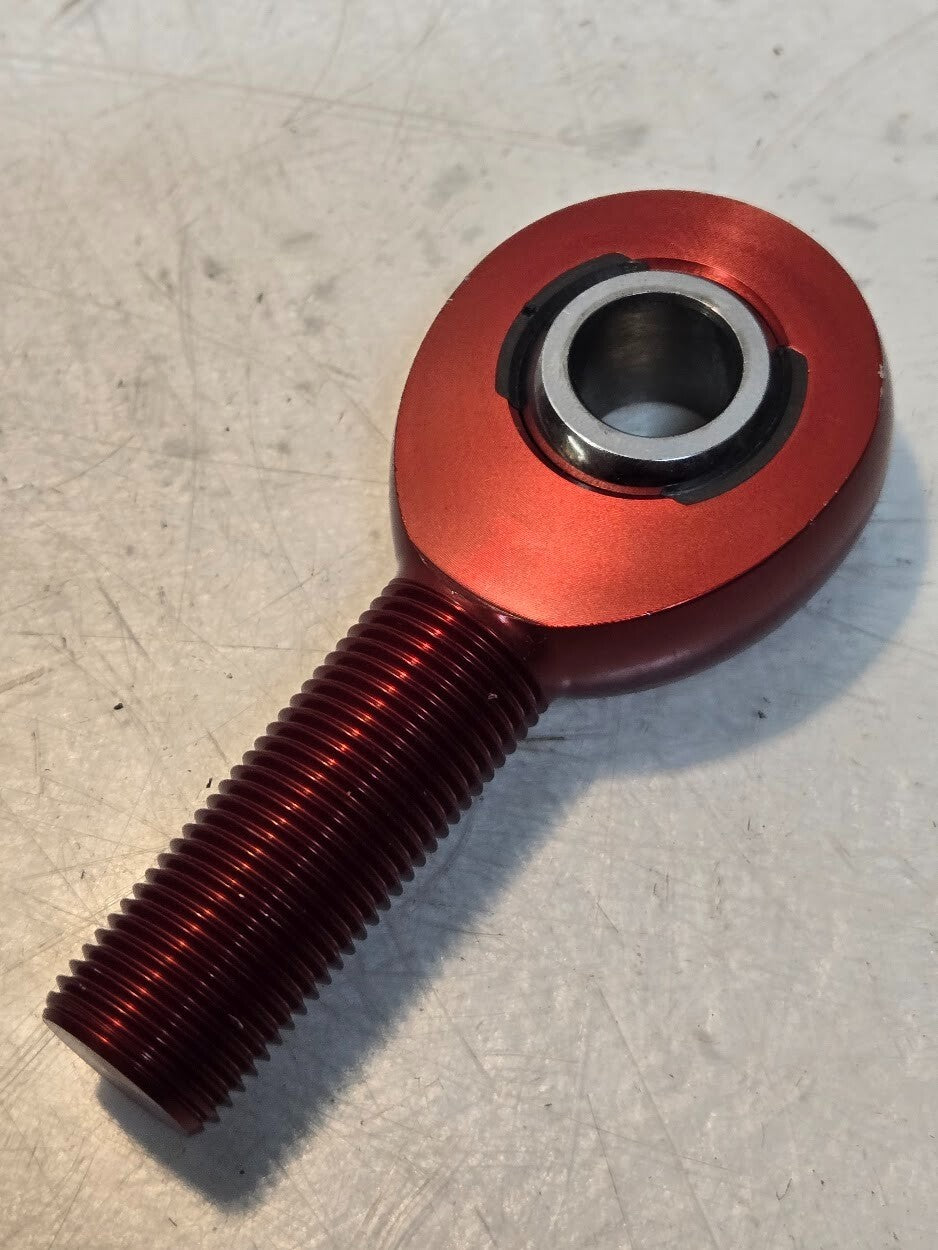 6 Quantity of Red Anodized Aluminum Rod Ends 1/2" Bore 5/8" Thread (6 Qty)