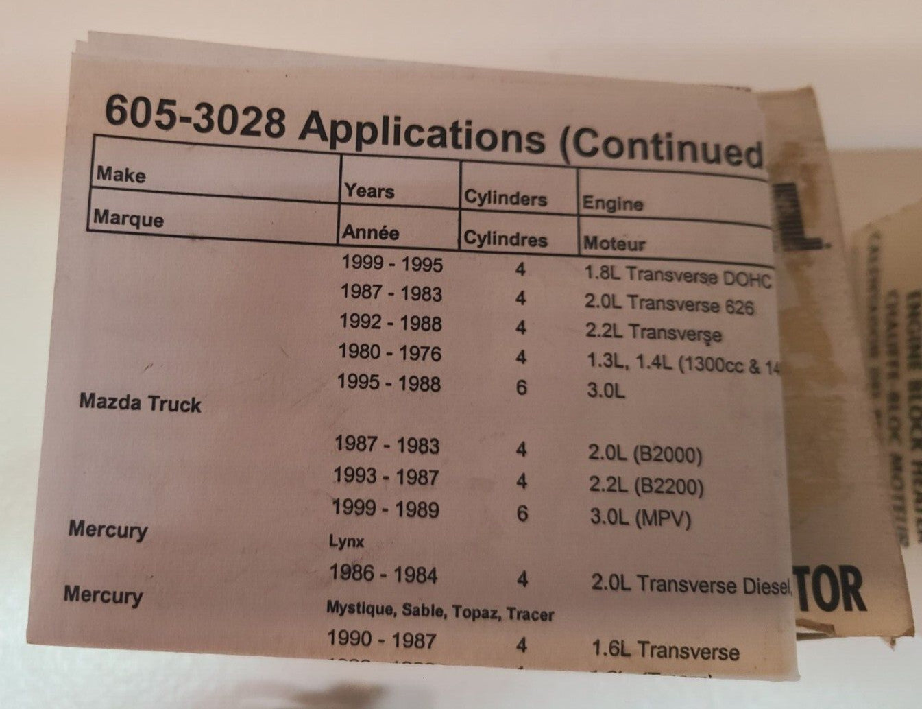 2 Quantity of Pyroil Engine Block Heaters 605-3028 (2 Qty)