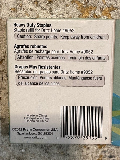 6 Quantity of Dritz 9053 Heavy-Duty Staple Gun Refills 7/16" 1,000/Pkg (6 Qty)