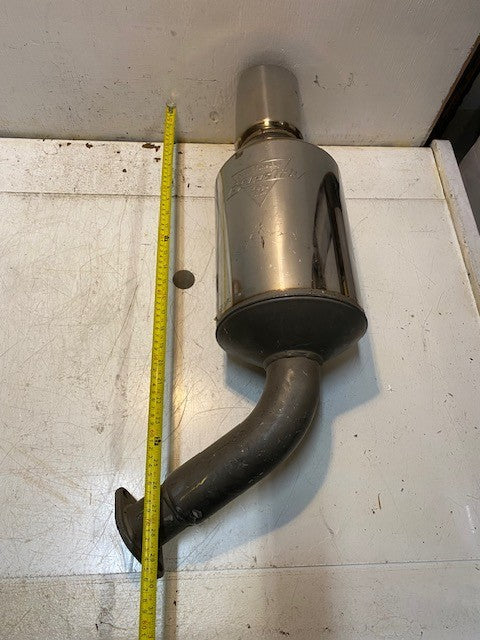 Greddy Automotive Twin-Loop Exhaust Muffler 30" Long 8-1/4" Dia. 57mm Bore