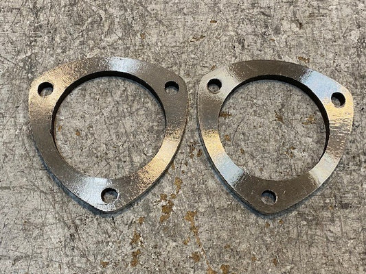 2 Quantity of 3-Bolt Exhaust Flages 77mm Bore 10mm Thick 10mm Holes (2 Qty)