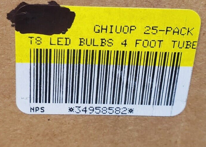 25 Qty. of GHIUOP Tube LED Light Bulbs B0B23P6369 | T8 4FT | 20W 5000K  (25 Qty)