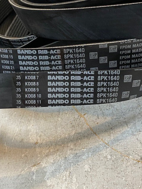 10 Quantity of Bando Rib-Ace 8PK1640 Serpentine Belts (10 Quantity)