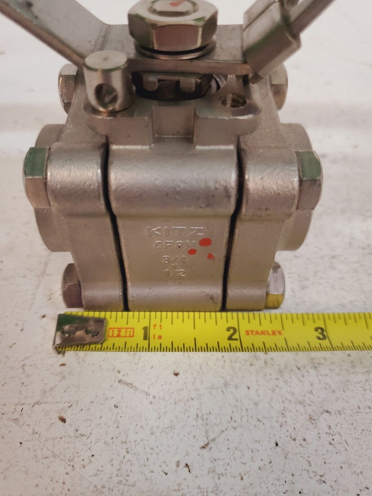 Kitz Ball Valve Stainless Steel AKU3THZM-FSO 1500 | 329| 3/4" x 1/2" | TRIM316