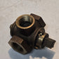 McDonald 150 3-Way Brass Valve 1 in FNPT Ports | Quarter Turn | 1-3/4 in Hex