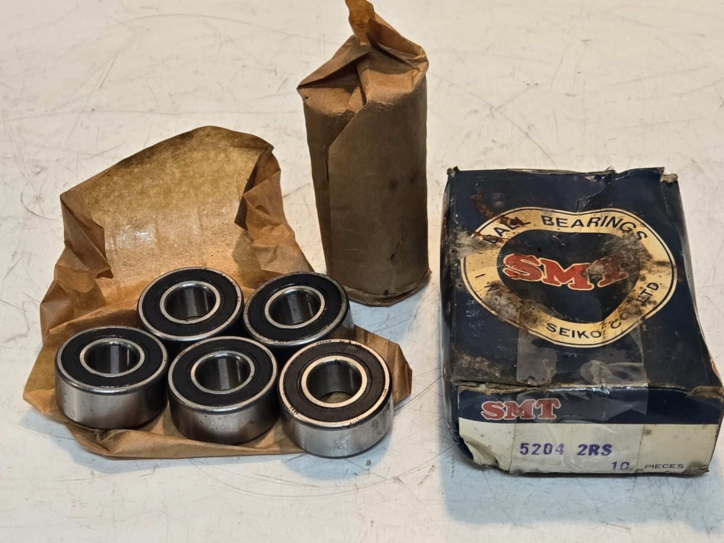 10 Quantity of SMT 5204 2RS Bearings | 47 mm OD 20 mm ID 20.6 mm Thick (10 Qty)