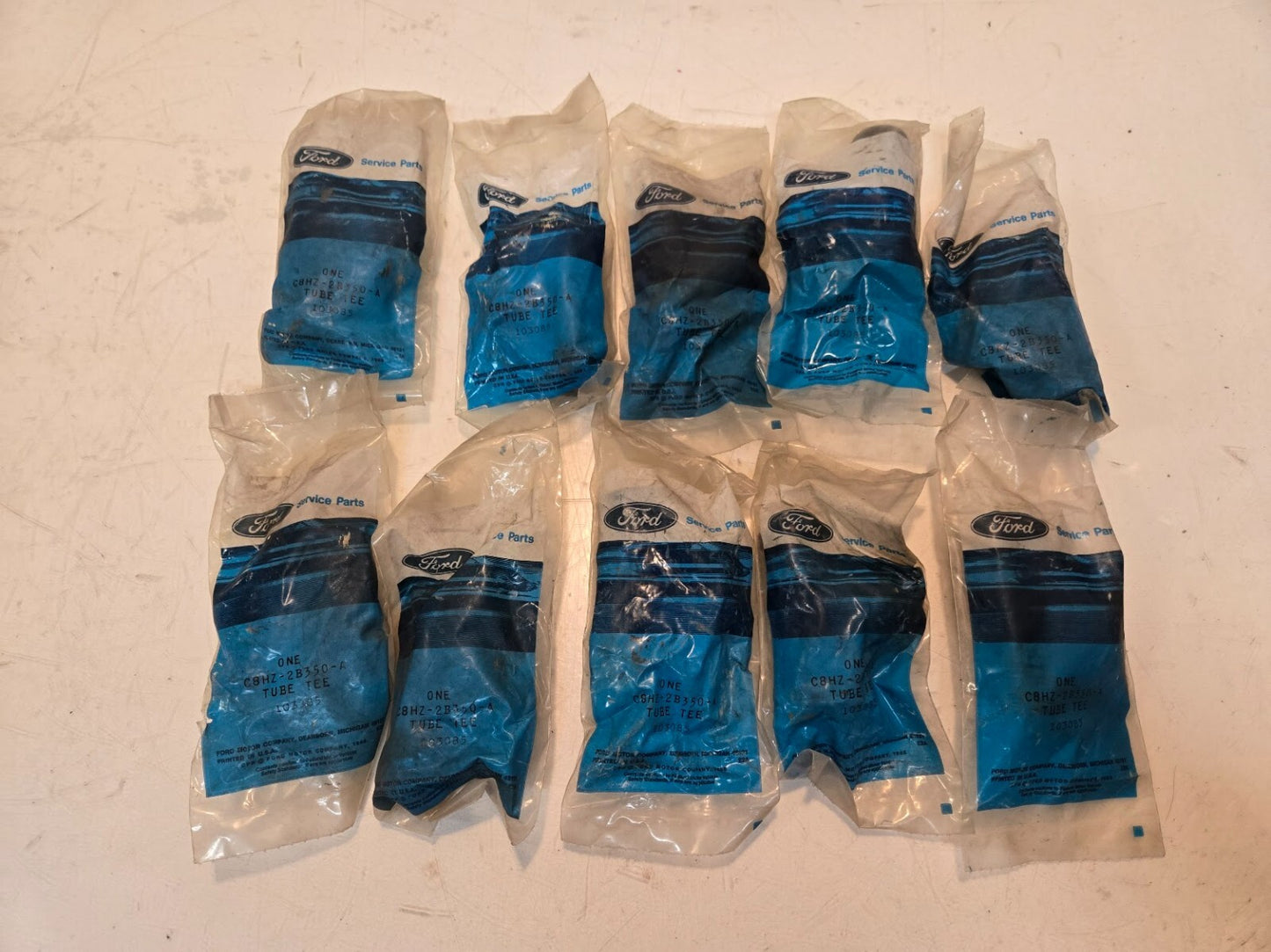 10 Quantity of Ford C8HZ-2B350-A Tube Tees | 103085 for '64-'72 Truck (10 Qty)