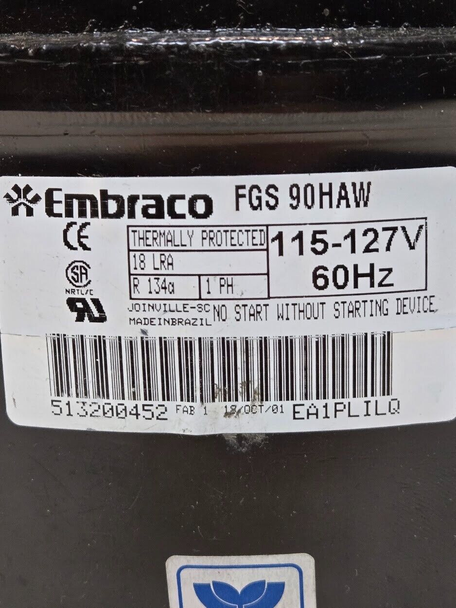 Embraco FGS 90HAW Compressor 513200452 EA1PLILQ