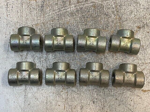 8 Qty of 1/2" Tee Coupling Fittings 59mm Length 18mm ID (8 Quantity)