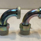 2 Quantity of Hydraulic Split Flange 90 Degree Elbow Fittings 4-3/4" H (2 Qty)