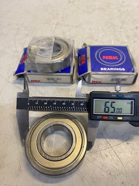 2 Quantity of NSK Bearings 62/32ZZ Single Row Ball Bearings 32x65x17 mm (2 Qty)