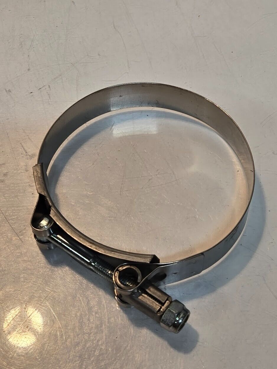 8 Quantity of Breeze T-Bolt Hose Clamps Min Dia 325 Stainless Steel Band (8 Qty)