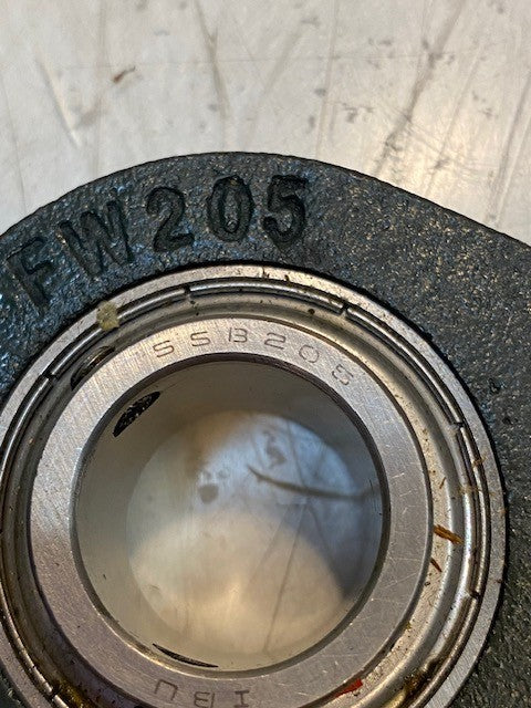 2 Qty of FK 2-Bolt Flanges FW205 w/ Insert Bearings SSB205 | 25mm Bore (2 Qty)