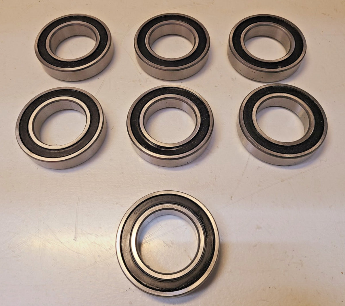7 Quantity Deep Groove Radial Ball Bearings 6008RS DC3 SRI (7 Qty)