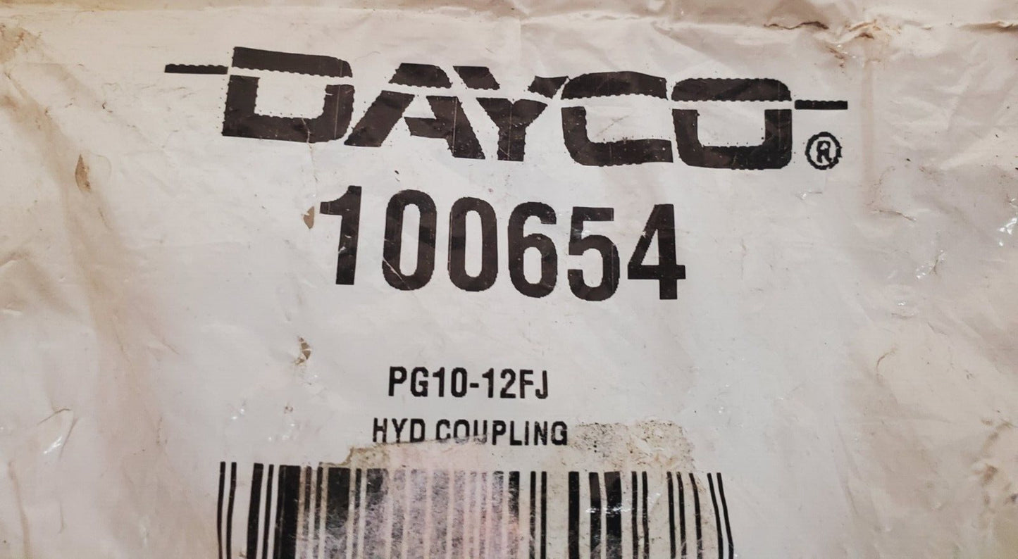 6 Qty Dayco Hydraulic Hose End Couplings 100654 PG10-12FJ (6 Qty)