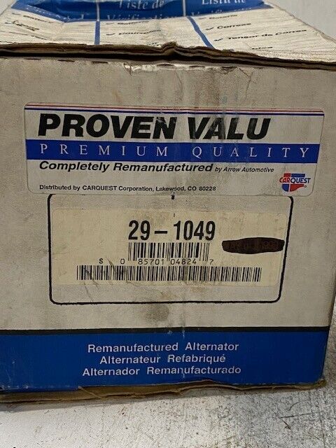 Proven Valu Remanufactured Alternator 29-1049