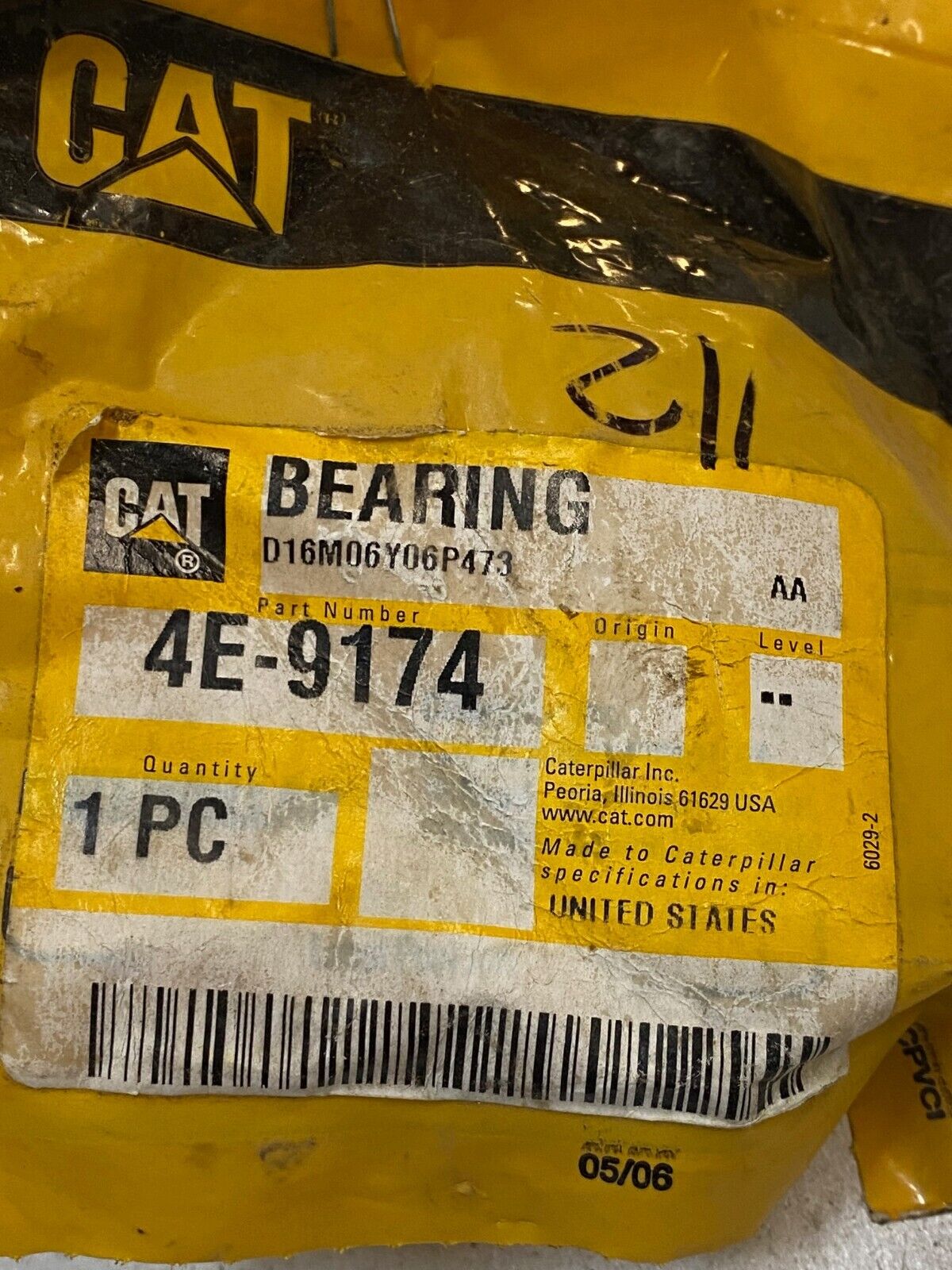 2 Qty of Caterpillar Bearings 4E-9174 CAT 12.7x22.225x31.75mm (2 Quantity)