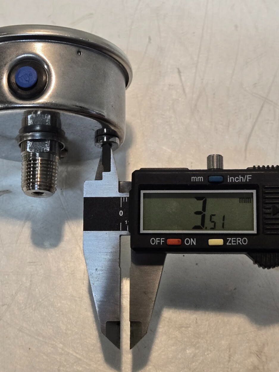 Ashcroft 1008 60mm Pressure Gauge 0-100 PSI | 2-11/16" OD | 1/4" NPT Back Mount