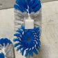 6 Quantity of Under The Rim Toilet Bowl Brush Blue & White (6 Quantity)