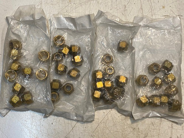 4 Bags of 10 Anderson Fittings NS4-6 | 3/8 Short FGD Nuts (40 Pieces Total)