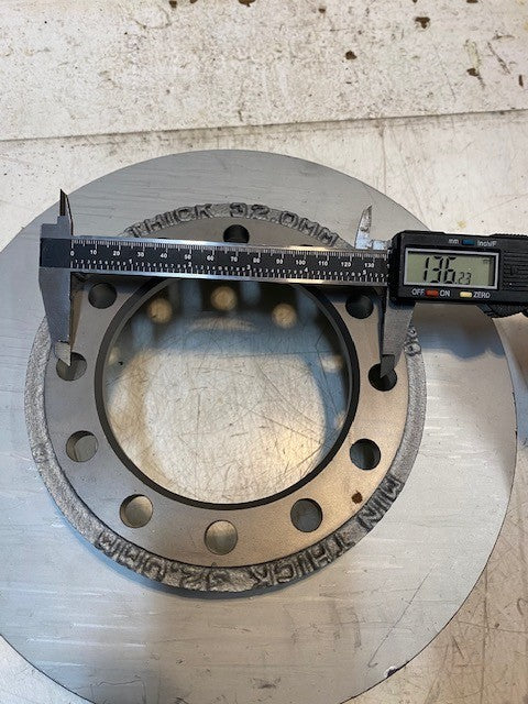 12-Lug Brake Disc Rotor 00126 Min Thick 32.0mm 12x136mm 110mm Bore 11" OD