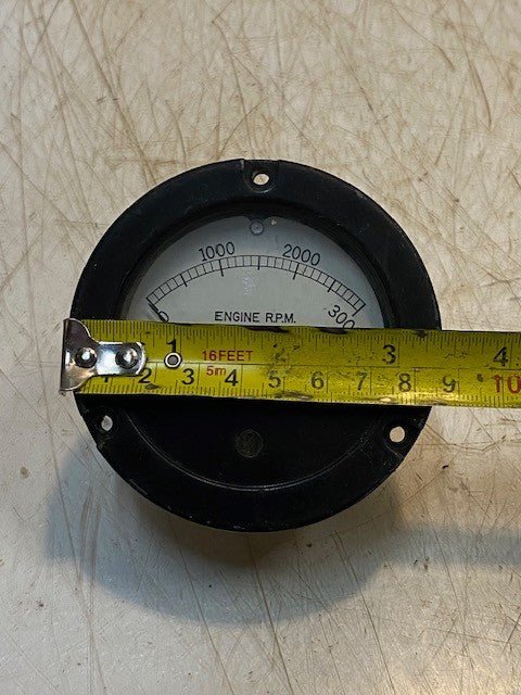 Sun Model M-2931 Vintage Round Analog Engine Tachometer 3000 RPM