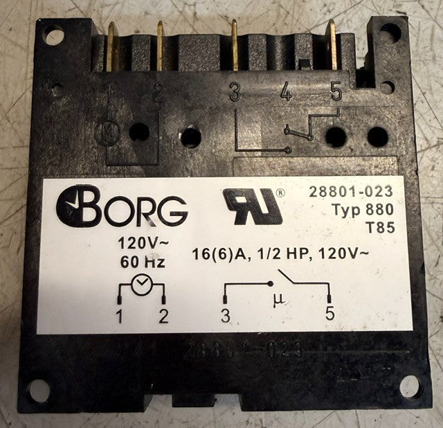 Borg General Controls 28801-023 Electromechanical Panel-Mount Timer Switch
