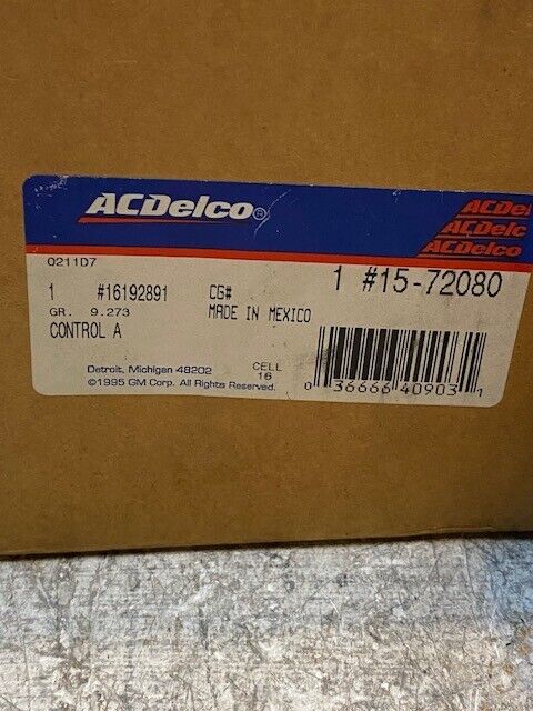 ACDelco 15-72080 Heating & AC Remote Control A 16192891