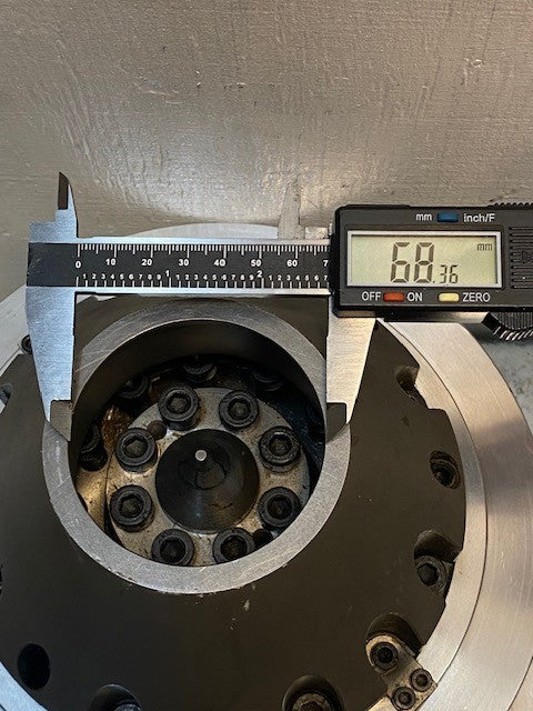 Lathe Spindle Nose Collet Chuck 9" OD 68mm Top Bore 40mm Bottom Bore