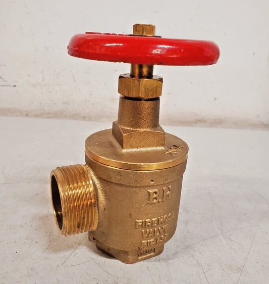 BH 1-1/2" NPT 300 Brass Threaded Fire Hose Valve | Listed 37WL