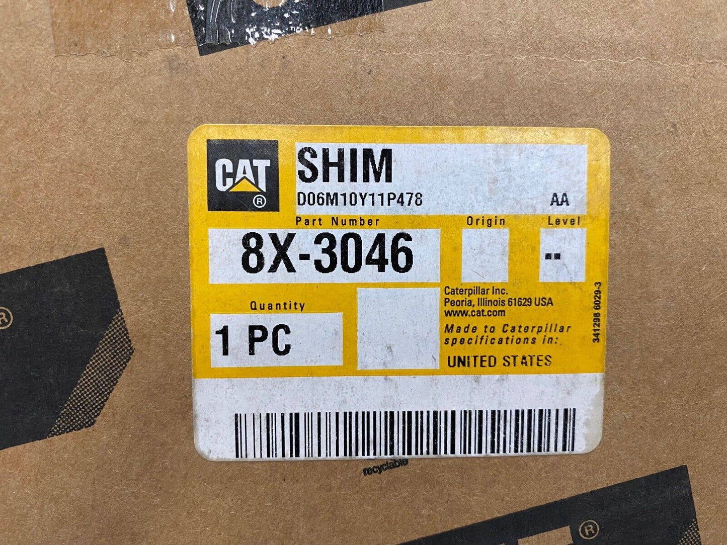 CAT Caterpillar Shim 8X-3046