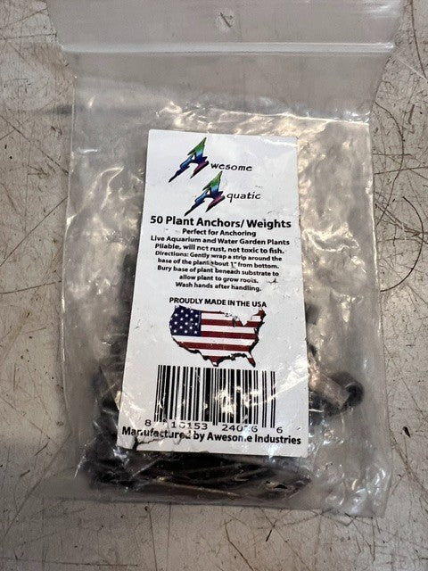 2 Bags Of Awesome Aquatic 50 Plant Anchors/Weights For Aquarium (100 Total)