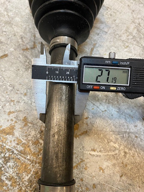 Axle Shaft 3-1/2" 26-Spline Shaft 22mm End 27-Spline 29mm End P04578023AA