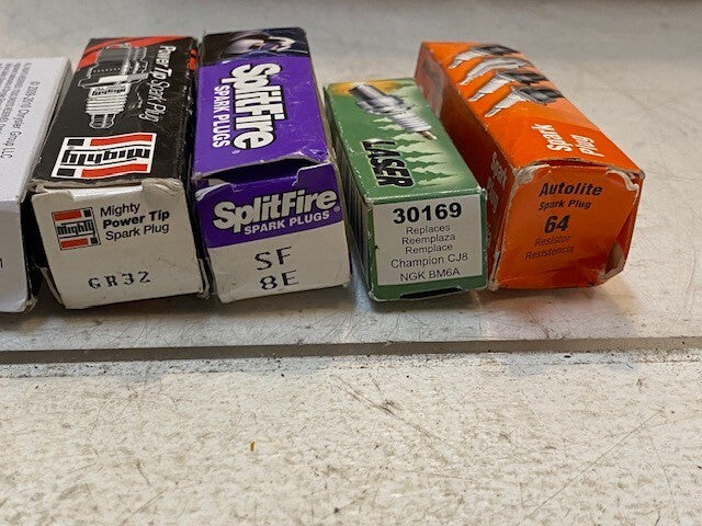 50lb Box of a Variety of Laser, Autolite, Bosch, SpitFire, Mopar Spark Plugs