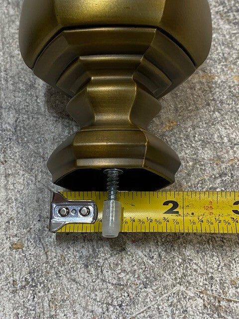 2 Qty of Kirsch Grotto Finials for Drapery Rods 3" OD 3-3/4" Length (2 Quantity)