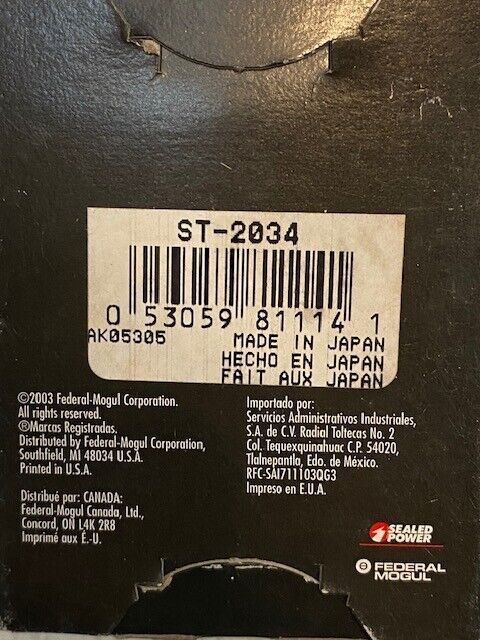 Sealed Power ST-2034 Valve Stem Seals 8 Pcs