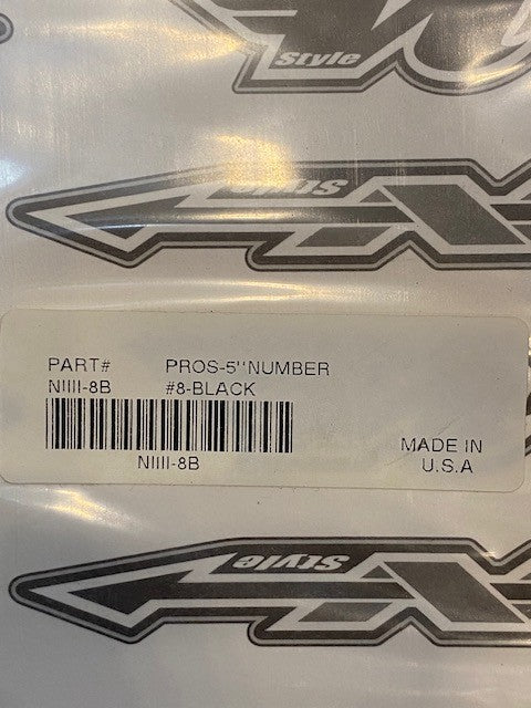 4 Quantity of N-Style Pros4 Black #8 | 3/Pk NIIII-8B 5" x 3" (12 Pcs Total)