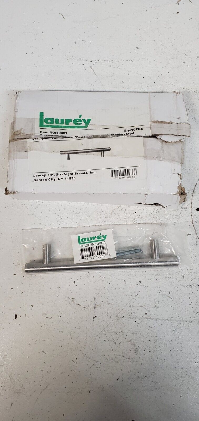 10 Qty of Laurey Stainless Steel T-Bar Pull Handles 5" | 89002 (10 Quantity)