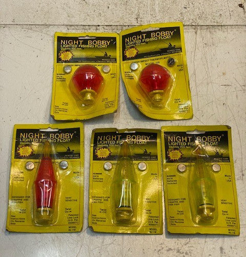 5 Quantity Variety of Rieadco Night Bobby Lighted Fishing Floats 4506071 (5 Qty)