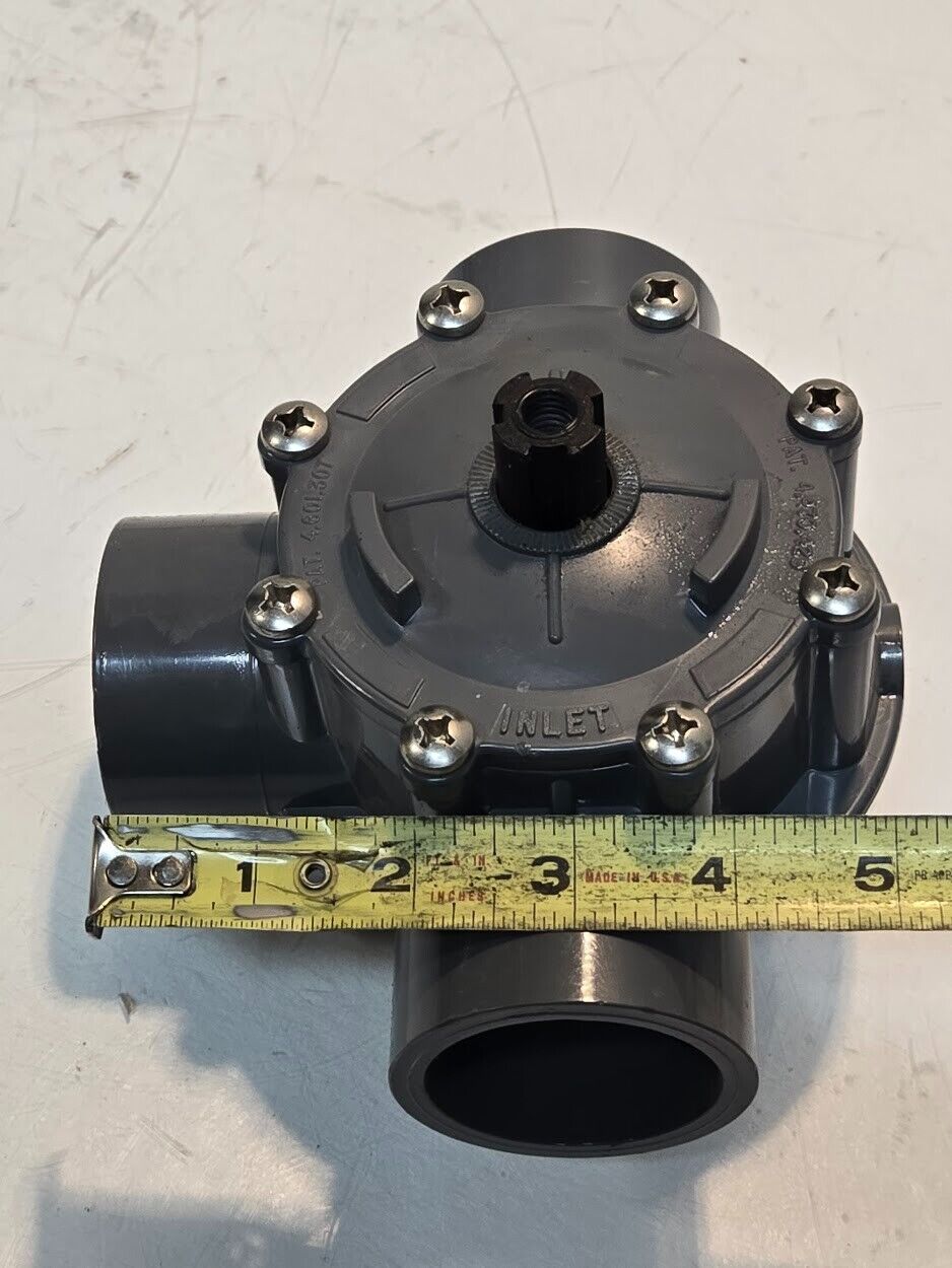 CPVC 3-Way Diverter Valve for 2" Pipe | Missing Handle See Pictures