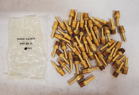 50 Qty. of Dixon Valveco Valves 1/4" Hose ID x 1/4" Male BN22 (50 Qty)