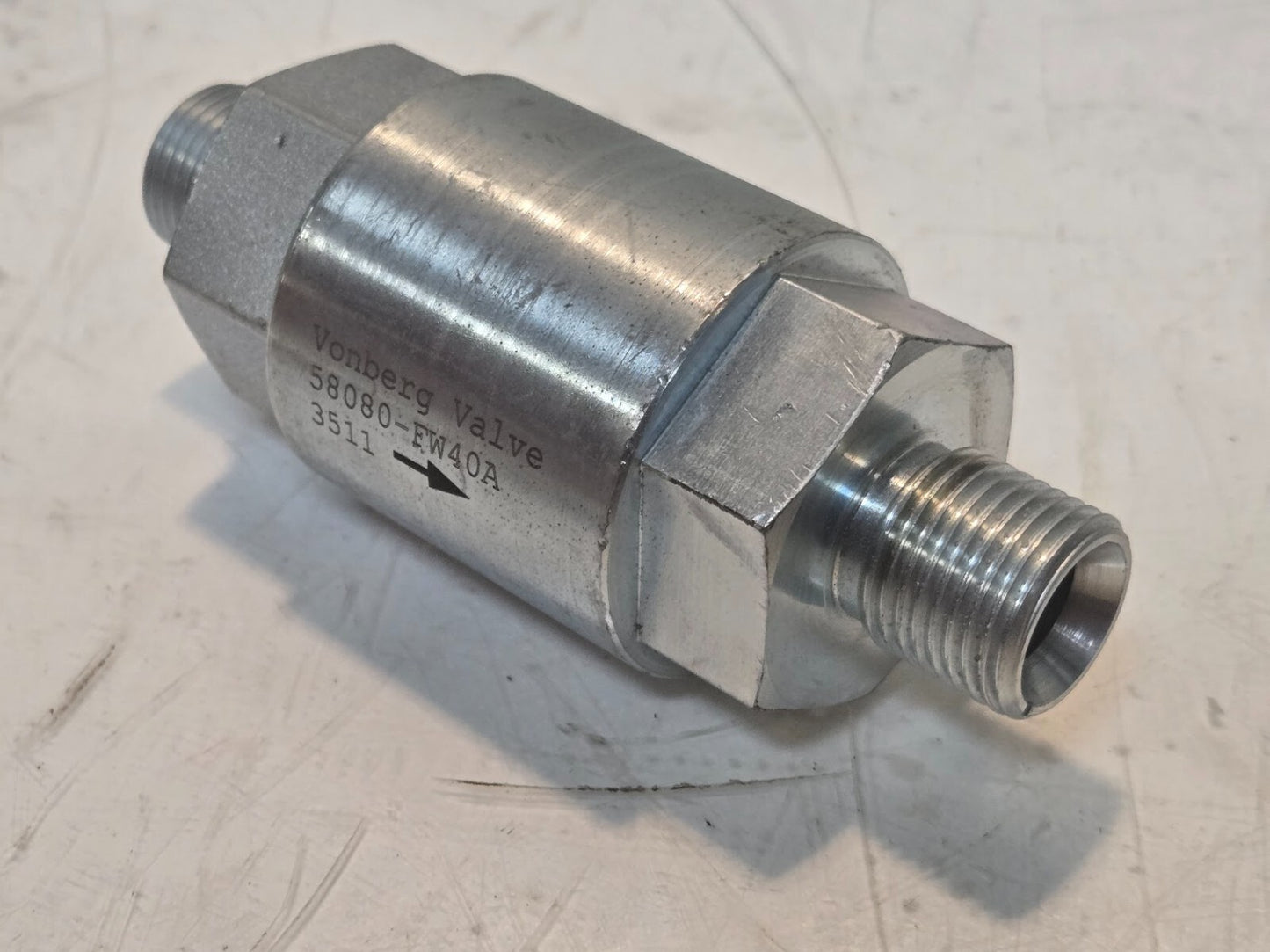 Vonberg Valve 58080-FW40A 3511 Flow Regulator for Nissan Forklift 13/16"-16 ORB