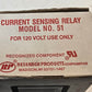 Aprilaire Model No. 51 Current Sensing Relay 120VAC 50 W 686720000515
