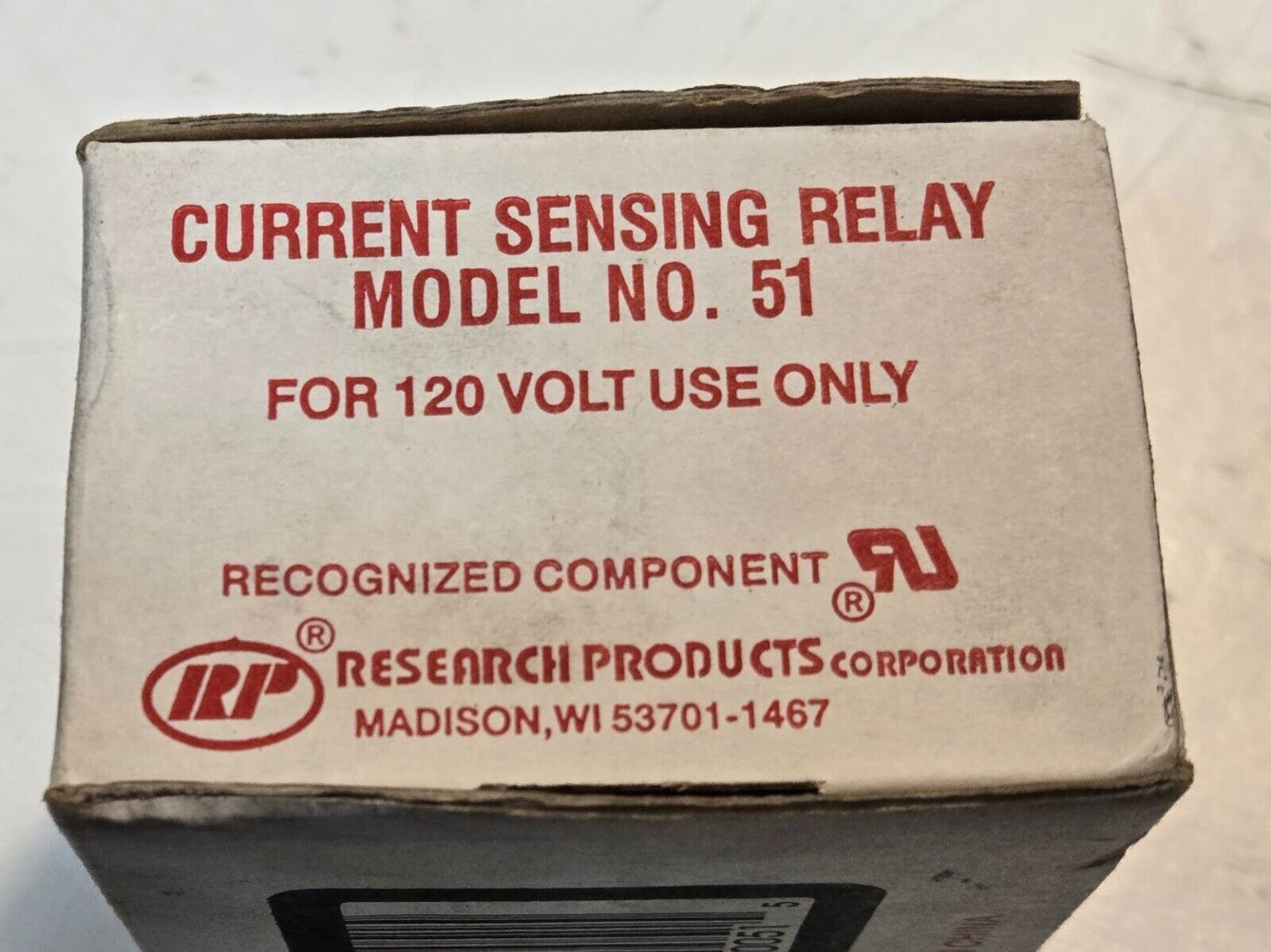 Aprilaire Model No. 51 Current Sensing Relay 120VAC 50 W 686720000515