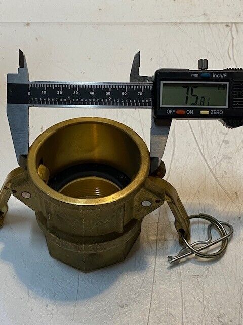 Neco D-200 Cam Lock Coupling 63mm Bore 76mm OD 56mm Thread Bore 67mm Thread OD