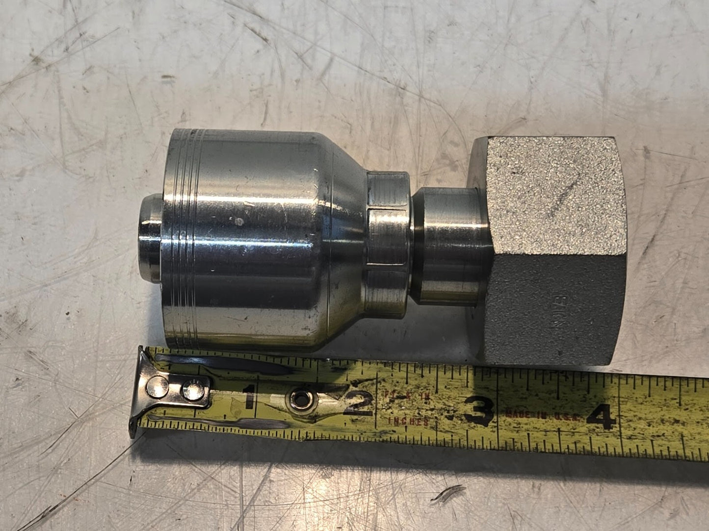 Eaton 4S-12 25S Hydraulic Hose Fitting | 1" Threaded x 4 Wire Spiral Fitting