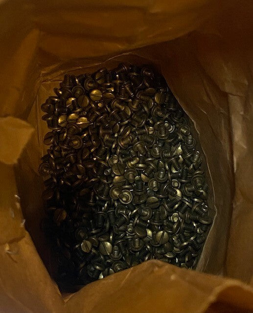 2000 Qty of 5-40 x 3/16 Pan HD Brass Flat Head Slotted Machine Screws (2000 Qty)