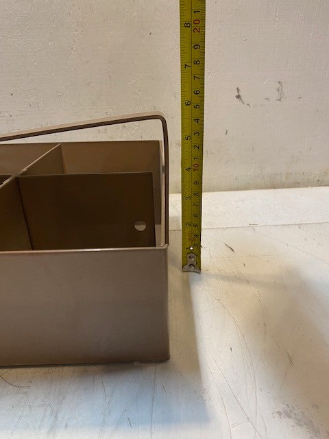 Heavy Duty Vintage Industrial Metal Carrying Tote Tray 8 Compartments 18" x 10"